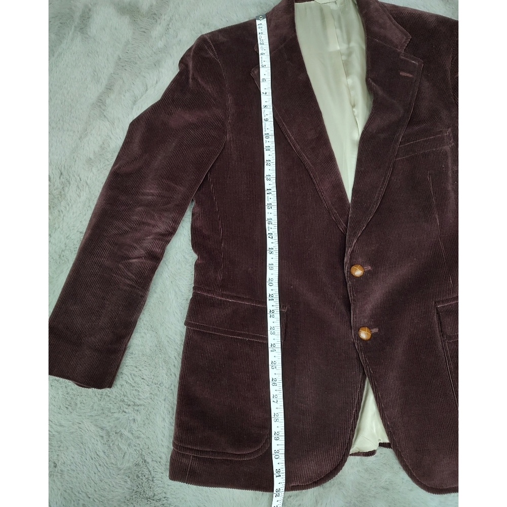Vintage Polo Ralph Lauren Polo University Brown Corduroy Blazer Jacket 44R - Picture 7 of 9